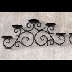 2 Black Iron Candle Holders