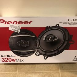 Pioneer TS-A1670F 320W Max (70W RMS) A-Series 6.5" 3-Way Coaxial Speakers