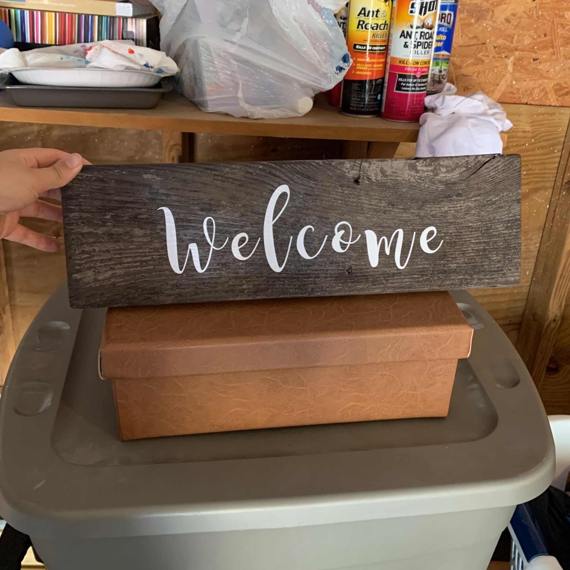 Wooden Welcome Sign