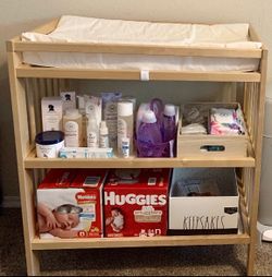 Baby changing table + shelving