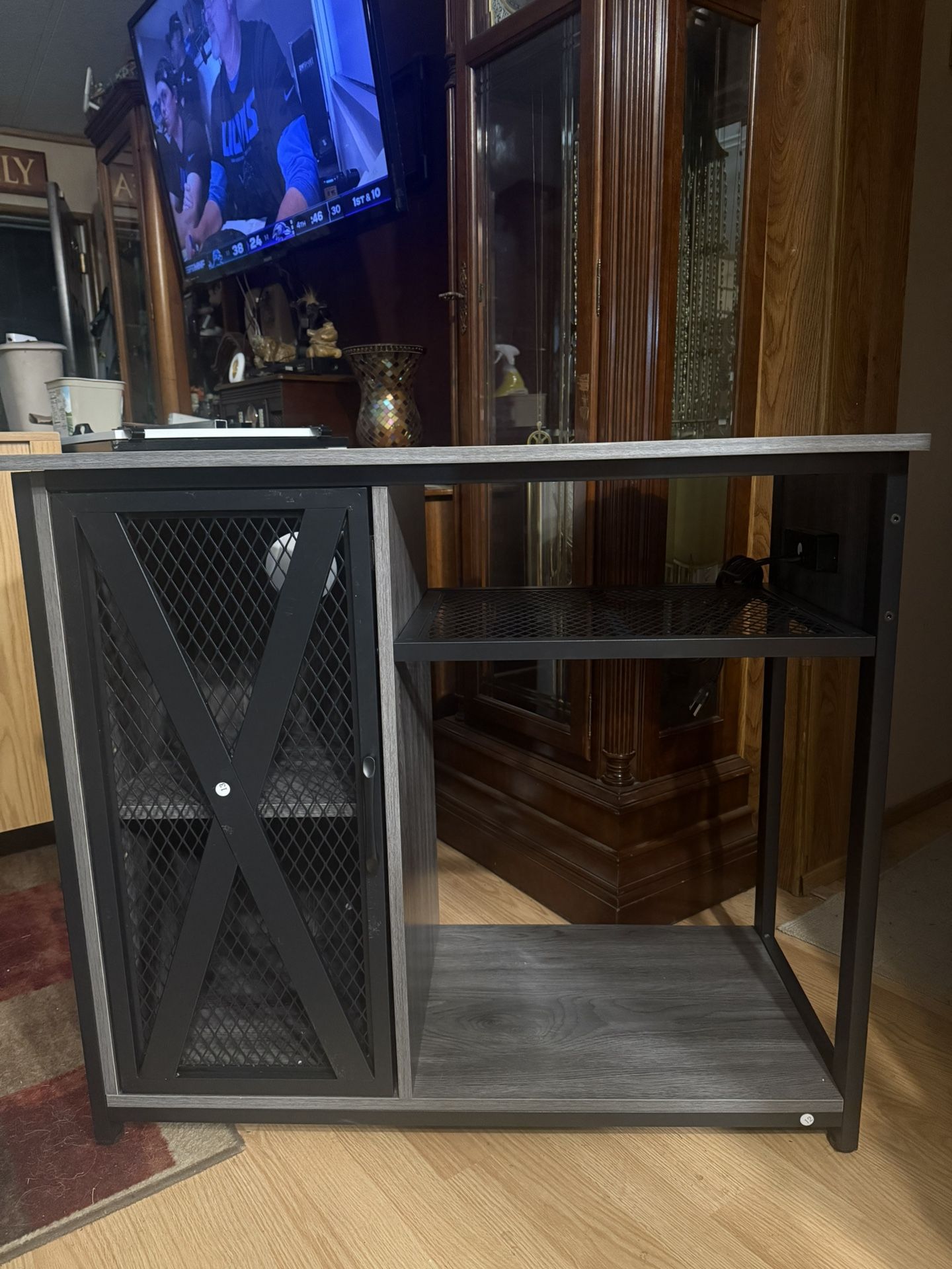 20-29 Gallon Metal Wood Aquarium Stand Fish Tank Storage Cabinet w/ Power Outlet