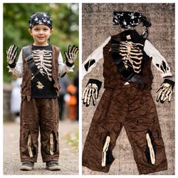 Sz XXS Disney Parks Skeleton Pirate Kids Costume (2T-3T/4T)