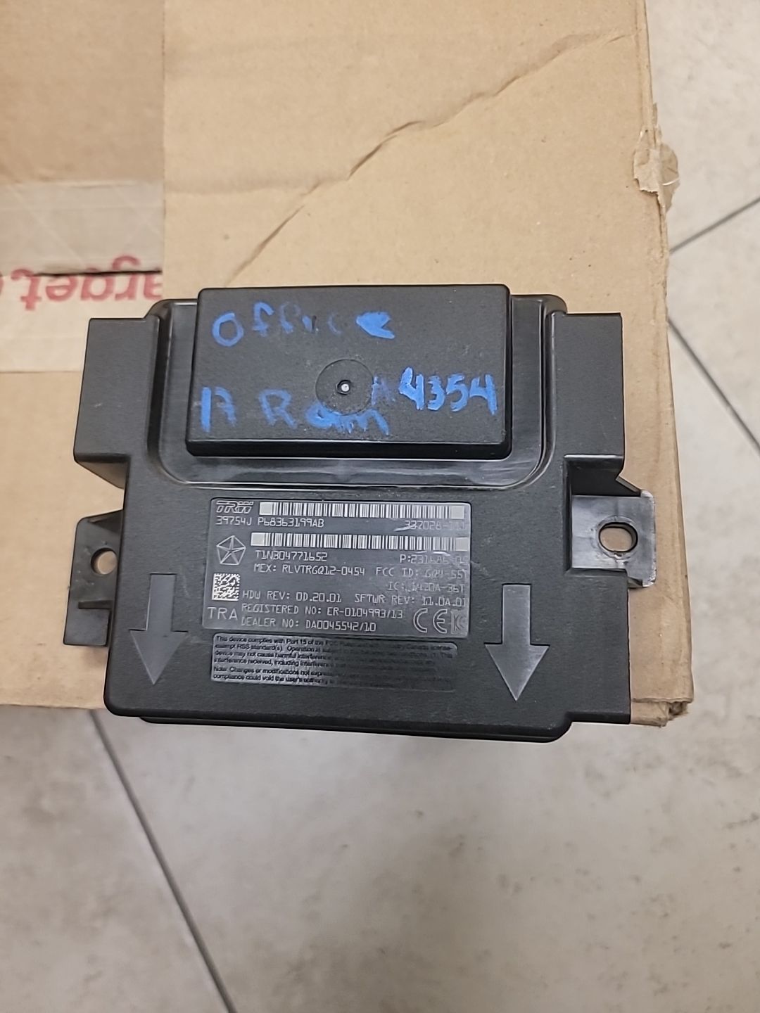 18 Ram 1(contact info removed) Keyless Entry Receiver