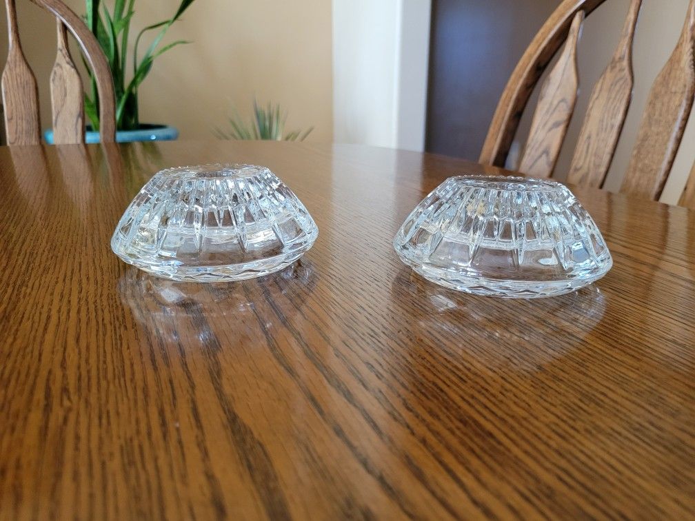 Princess House Led Crystal Three Way Candle Holders