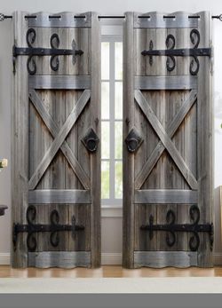 Barn door curtains - open box never used