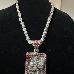 King Of Hearts Pendant & Necklace 925 Custom