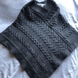 Irish Merino Wool Poncho