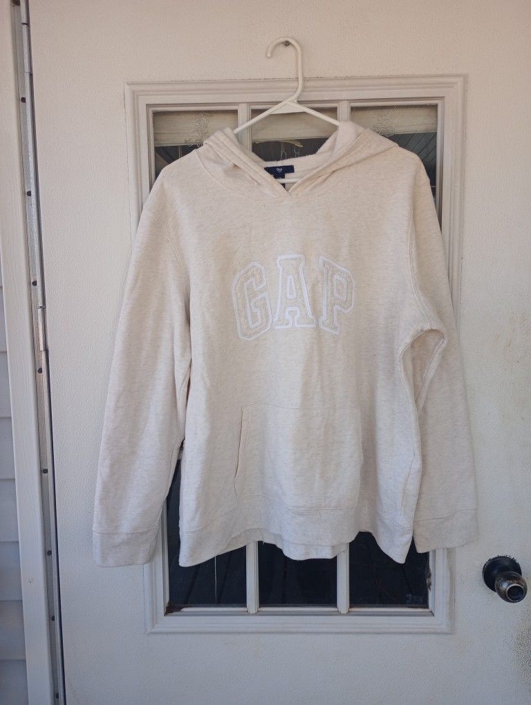 Gap Women's Beige Hoodie Size XXL Long Sleeve Hooded Sweatshirt
