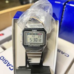 Casio Men's A700W-1ACF Classic Digital Display Quartz Silver Watch