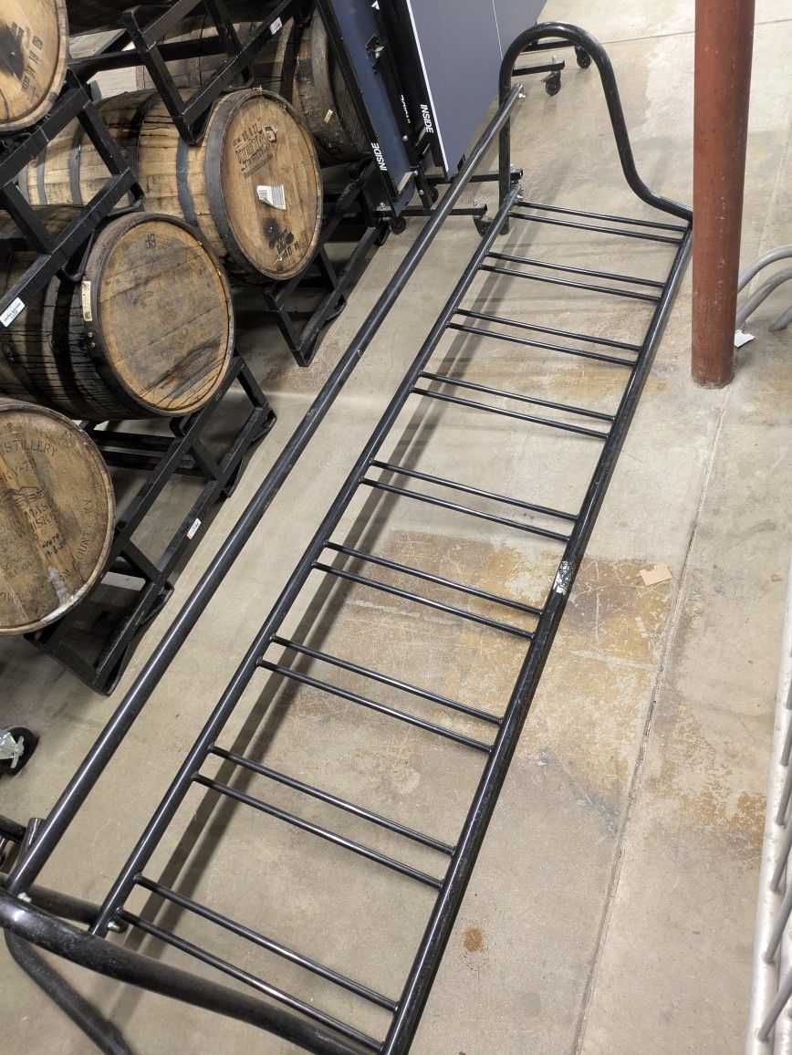 Single Sided Grid Black Bike Rack - 9 Bike Capacity