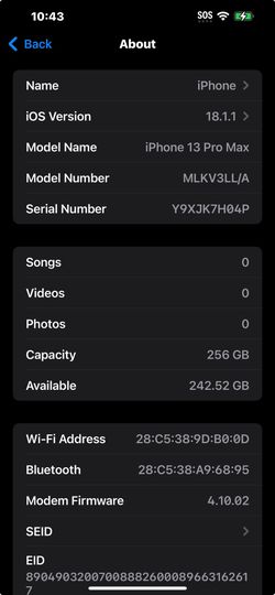 Unlocked iPhone 13 Pro Max Blue 256 Gb 256gb