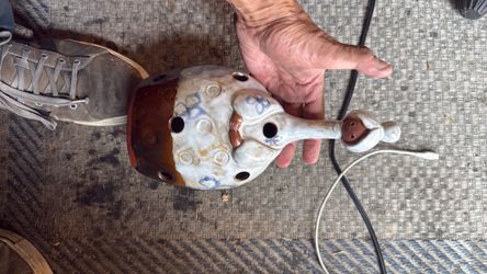 Ceramic folk art flower vase