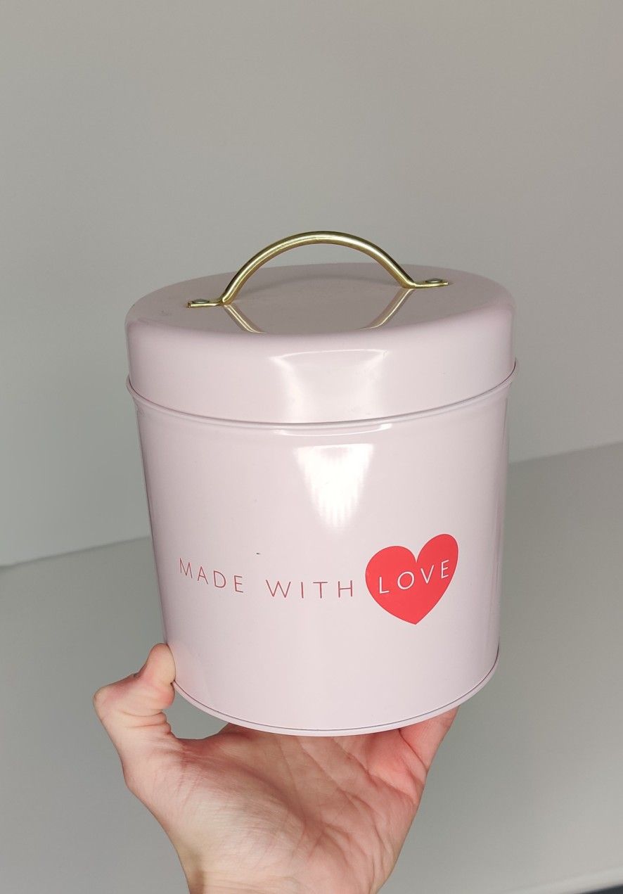 Target Pink Made With Love Coffee Sugar Cookie Canister