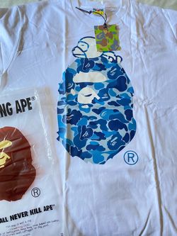 White/blue Milo Bape Tee