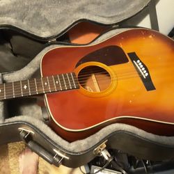 Fender Cherry Sunburst Vintage Guitar In Good Used Condition Straight Neck And Low Action