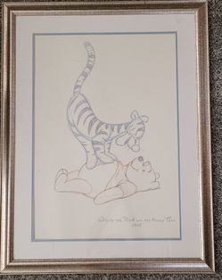 Disney 1968 Winnie the Pooh & The Honey Tree Sketch Print