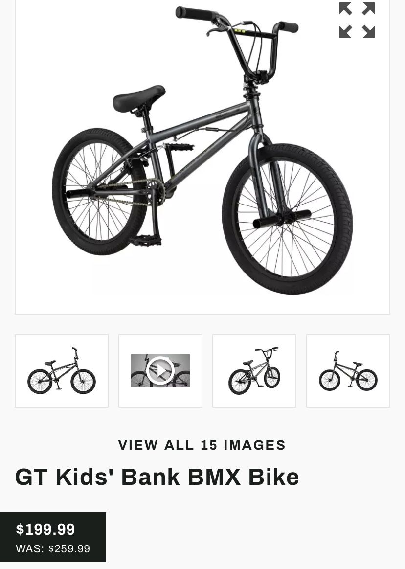 2 Identical GT Kids' Bank BMX Bike