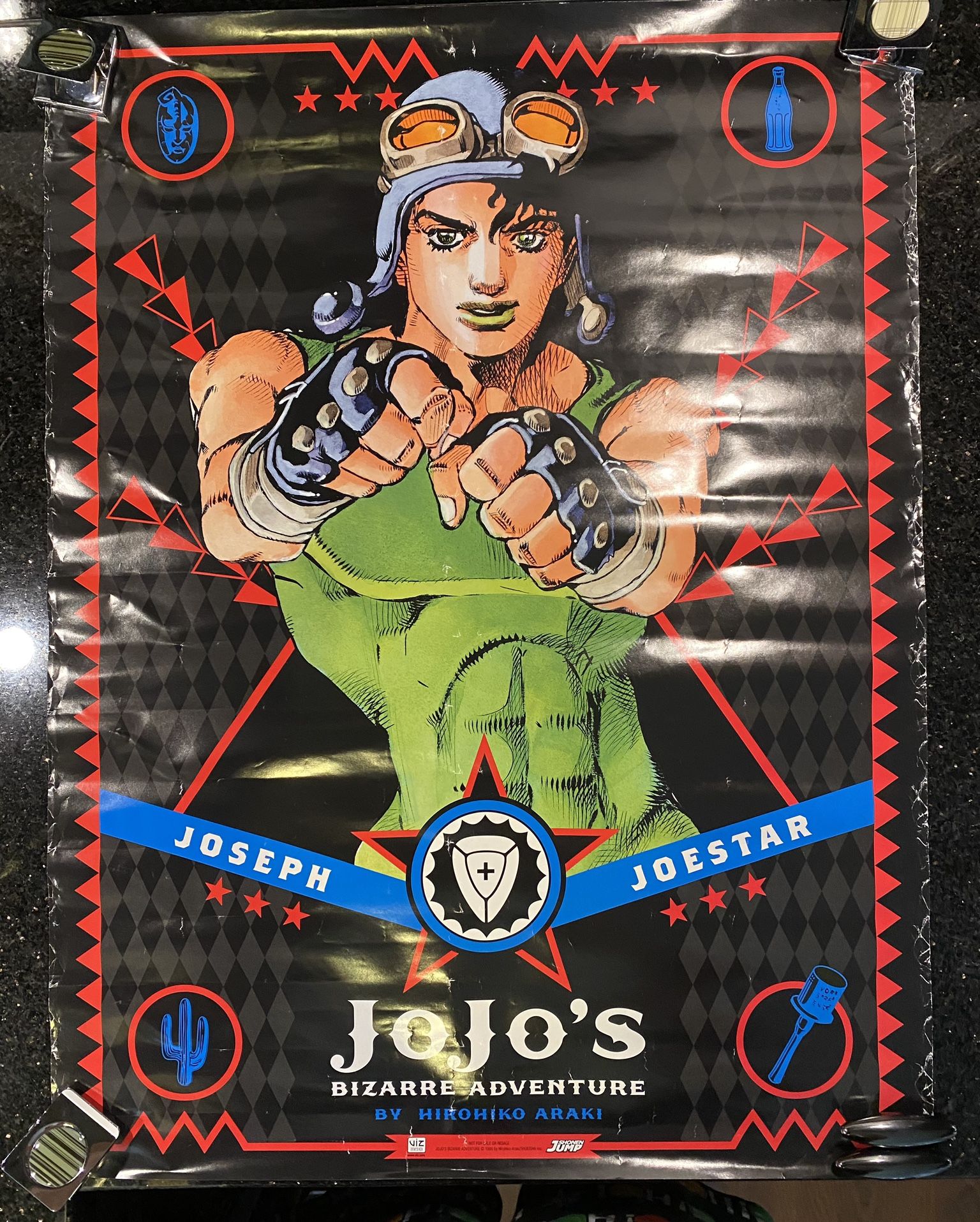 JoJo's Bizarre Adventure Joseph Joestar Poster from Japan 18x24” Hirohiko Araki