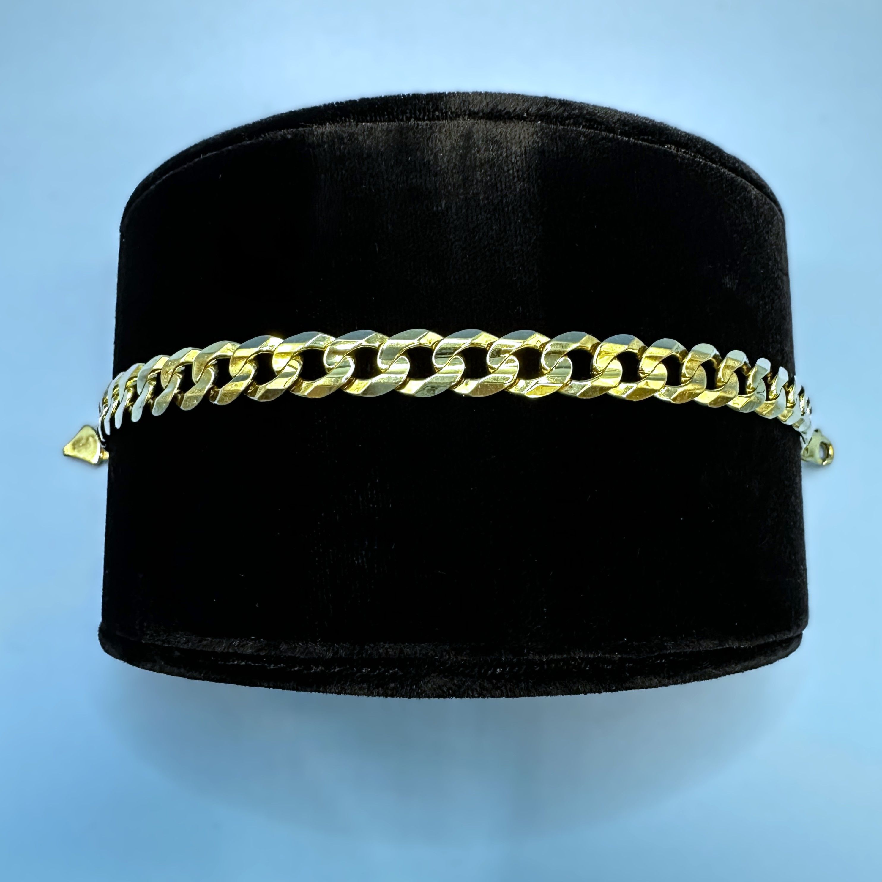 Solid 10K Yellow Gold Cuban Link Bracelet