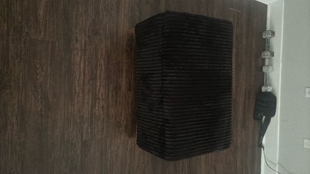 Black velour or Corduroy bench