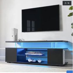 TV Stand With LED Lights 