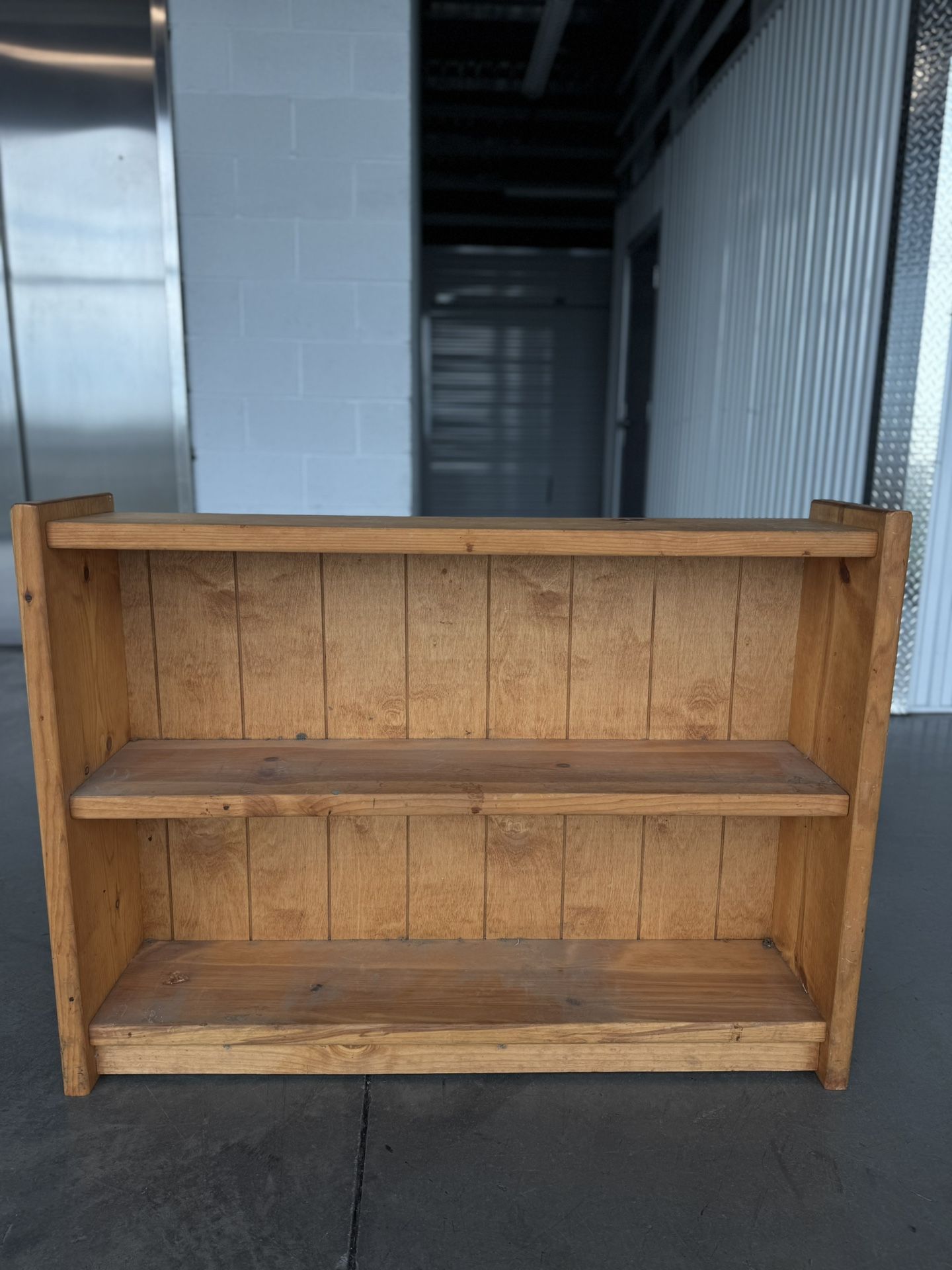 Rustic Wooden Bookshelf. Solid Pine.