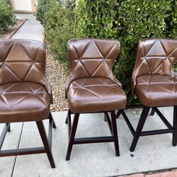 Counter Height Bar Stools, 26" Set Of 3 For 150 $
