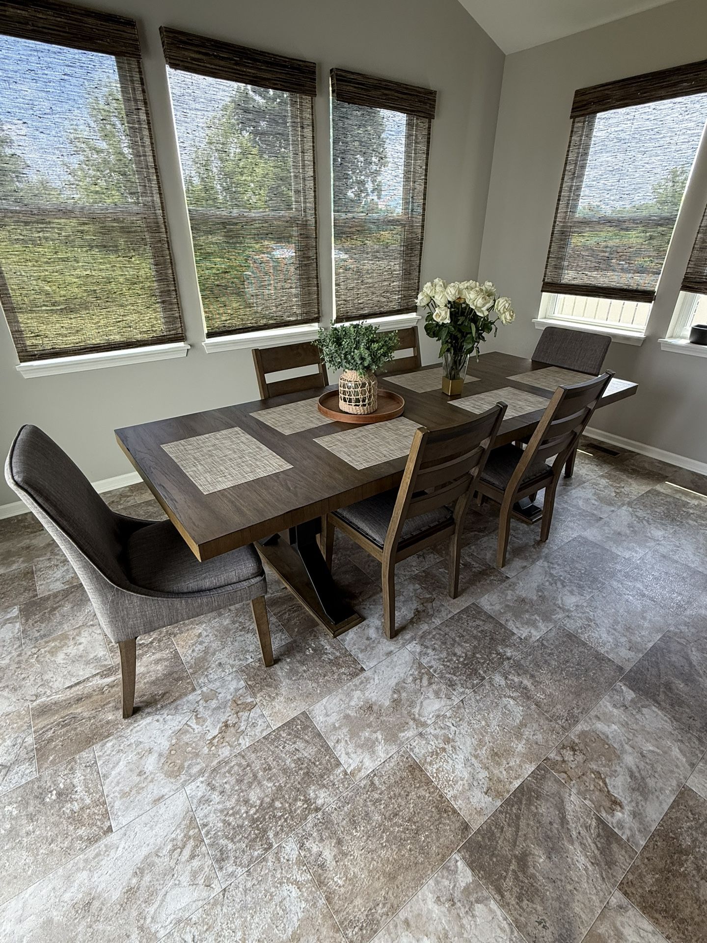 LENNOX LADDERBACK DINING TABLE AND CHAIRs