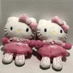 Lot of 2 Hello Kitty Plush Dolls