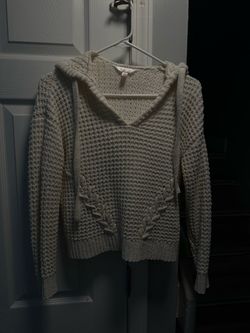No Boundaries Women's White and Cream Cardigan