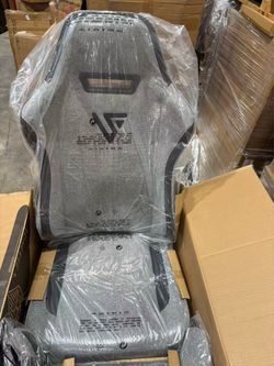 K442-Gaming Chair, Desk Chair with Linen Breathable Mesh Fabric, Office Chair with Adjustable Lumbar Support, Computer Chairs with Footrest and Headre