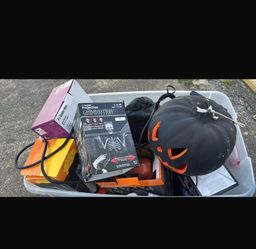Brand new things and some used like new outside inside mix things like Halloween 🎃 lights and more things (OBO).