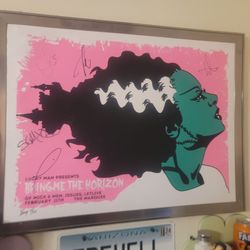 Signed Bring Me The Horizon Concert Poster Framed