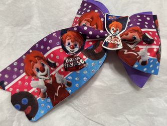 New! Large Paleta Payaso Themed Hair Bow