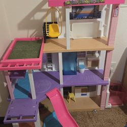 Barbie DreamHouse Dollhouse with  Accessories and Wheelchair Accessible Elevator, 10 Play Areas, 3 Custom Light Settings & Music