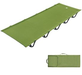 EVER ADVANCED Compact Camping Cot for Sleeping, Fishing, Outdoor Travel, Folding Portable Bed with Carrying Bag Supports Up to 250lbs, Green Thumbnail