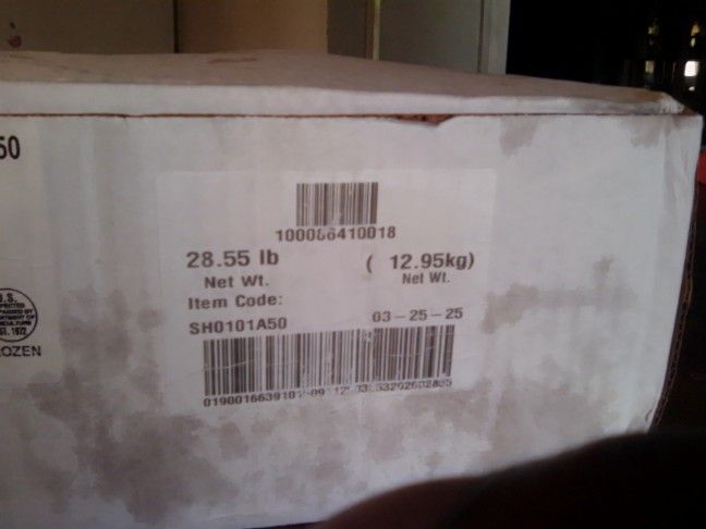 28/5 Pound Box Of Pork Chops