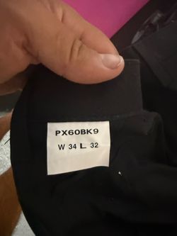 Red cap work pants