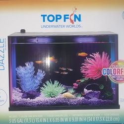 Top fin 3 Gallon Fish Tank / Top Fin Pecera de 3 galones for Sale