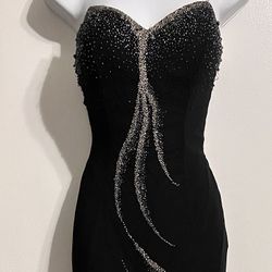 Long Small Evening  Beaded Gown