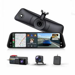 AUTO-VOX OEM Rear View Mirror Camera CarPlay & Android Auto, 9.36" Smart Touch Screen, Dual 2K Dash Cam Voice Control, Auto Brightness, SUV Truck