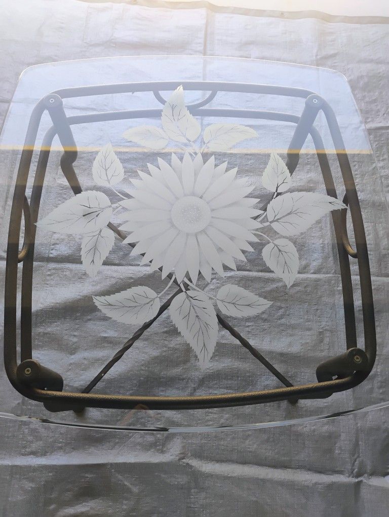 Iron Glass Coffee Or Corner Table
