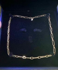 18" 14KT Italian Gold Paperclip Chain