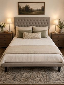 Queen tufted headboard