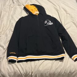 Mitchell And Ness Pittsburgh Steelers Quilted Fleece Hoodie