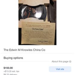 Brand New The Edwin M Knowles China Co. Decorative Plates
