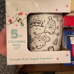 Merry Vibes 5pc coloring Mug Set