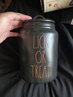 Rae Dunn Halloween Lick Or Treat Canister