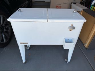 Permasteel Rolling Cooler (White)