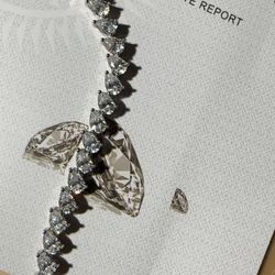 Pear Moissanite Diamond Bracelet